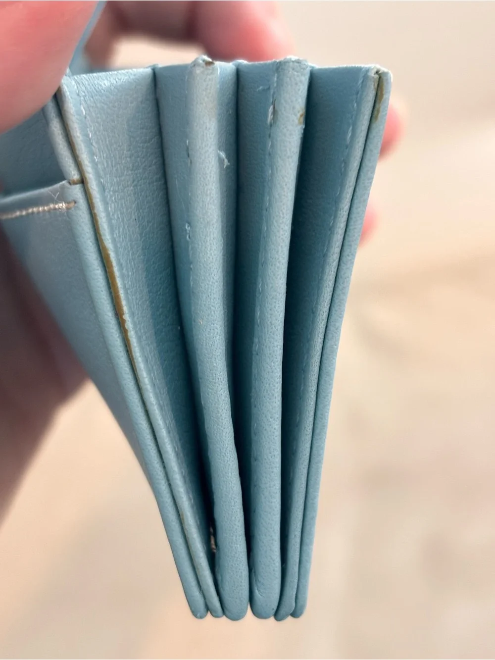 COACH Legacy Light Blue Compact Accordian Wallet NEW